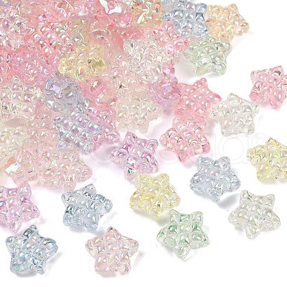 UV Plating Transparent Acrylic Beads MACR-L007-01B-1