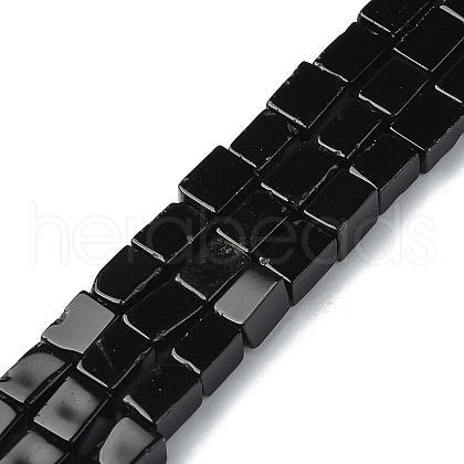 Natural Black Onyx(Dyed & Heated) Beads Strands G-C135-F02-01-1