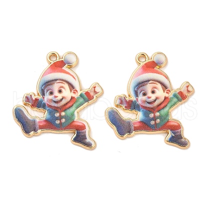 Christmas Alloy Enamel Pendants ENAM-K069-44E-G-1