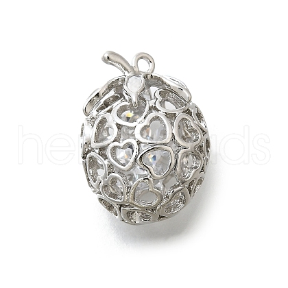 Brass with Cubic Zirconia Pendants KK-E792-08P-1