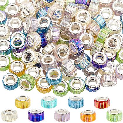 SOFPLATE 120Pcs Resin European Beads FIND-SP0002-05C-1