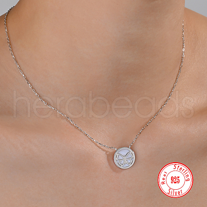 Elegant 925 Sterling Silver Hollow Butterfly Pendant Necklaces for Daily Commute and Vacation UV4706-2-1