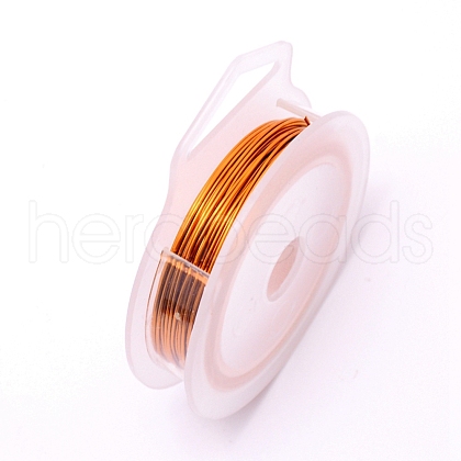 Round Copper Craft Wire CWIR-WH0001-0.5mm-15-1