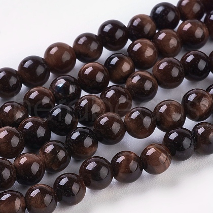 Natural Red Tiger Eye Beads Strands G-C076-4mm-1D-1