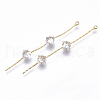 Brass Micro Cubic Zirconia Chain Tassel Big Pendants X-KK-N231-32-NF-1
