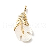 Brass Micro Pave Cubic Zirconia Pendants KK-U061-01G-1