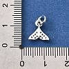 Fishtail Brass Micro Pave Cubic Zirconia Charms KK-L230-14S-3