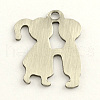 Tarnish Resistant Valentines Day Gifts Ideas 201 Stainless Steel Lover Stamping Blank Tag Pendants STAS-S031-15-2