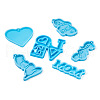 Boutigem 6Pcs 6 Style Mother's Day Theme DIY Pendants Silicone Molds DIY-BG0001-37-2