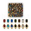 Kissitty 112Pcs 14 Style Electroplate Glass Beads Strands EGLA-KS0001-01-11