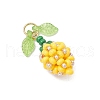 Glass Seed Beaded Flower Bud Pendants PALLOY-MZ00759-4