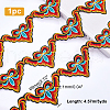 Ethnic Style Embroidery Polyester Ribbons OCOR-WH0060-48B-2