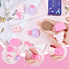 SUNNYCLUE 12Pcs 6 Style Food Grade Eco-Friendly Silicone Focal Beads SIL-SC0001-30-3