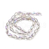 Electroplate Transparent Glass Beads Strands EGLA-M032-03A-HR03-4