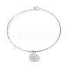 Brass with ABS Imitation Pearl Charm Necklace BJEW-Q350-05D-P-1