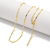 Triangle Brass Link Chain Necklaces for Women NJEW-G084-07G-1