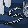 Tarnish Resistant Rectangle 201 Stainless Steel Chain Bracelets BJEW-N240-06P-4