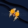 Magpie Alloy Rhinestone Brooches for Backpack Clothes PW-WG4E8D5-01-4