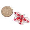 Seed Beads & Glass Pearl Beaded Charms PALLOY-MZ00336-02-2