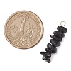 Gradient Color Natural Smoky Quartz & Natural Obsidian & Natural Labradorite Chip Beaded Pendants PALLOY-JF02795-07-2