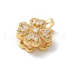 Brass Micro Pave Clear Cubic Zirconia Pendants ZIRC-D276-01G-A-2