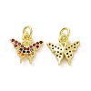Brass Micro Pave Colorful Cubic Zirconia Charms KK-E068-VF093-1