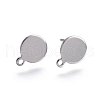 Non-Tarnish 304 Stainless Steel Stud Earring Findings STAS-L221-08P-1