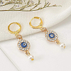 Brass Huggie Hoop Earring Findings KK-BC0005-28G-7