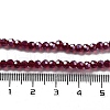 Electroplate Transparent Glass Beads Strands EGLA-A035-T3mm-A02-4