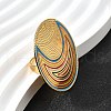 304 Stainless Steel Enamel Finger Rings for Women RJEW-M102-02G-3
