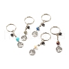 Natural Gemstone Beads Keychain KEYC-JKC00306-1