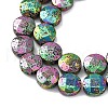 Electroplated Natural Lava Rock Beads Strands G-A256-F01-01I-2