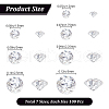 Beebeecraft 700Pcs 7 Styles Diamond Shape Grade AAA Cubic Zirconia Cabochons ZIRC-BBC0002-96-2