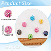 SUNNYCLUE 80Pcs Resin Rhinestone Beads RESI-SC0003-28-2