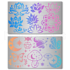 2Pcs 2 Styles Stainless Steel Cutting Dies Stencils DIY-WH0378-001-1