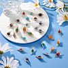 HOBBIESAY 28Pcs 14 Styles Mixed Gemstone Copper Wire Wrapped Connector Charms FIND-HY0003-94-4
