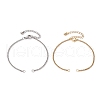2Pcs 2 Colors 304 Stainless Steel Slider Bracelet Makings AJEW-JB01279-1