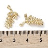 Brass Micro Pave Clear Cubic Zirconia Pendants KK-G491-11G-3