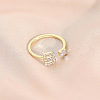 Fashionable Brass Cubic Zirconia Cuff Rings FS-WG4936F-12-1