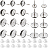 SUNNYCLUE 160Pcs 4 Size 304 Stainless Steel Stud Earrings Findings STAS-SC0007-61-1