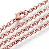 Iron Rolo Chains Necklace Making MAK-R015-75cm-R-1