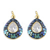 Brass Pave Clear Cubic Zirconia Pendants KK-N227-94F-2