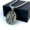 Greek Mythology Stainless Steel Saint Andrew Pendant Necklaces for Men QX9126-2