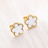 Elegant Vintage Floral Stainless Steel Stud Earrings for Women FR2099-3-3