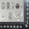 100Pcs 10 Styles Tibetan Style Alloy Owl Pendants TIBEP-CJ0002-49-9