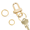 CHGCRAFT 3Pcs 3 Styles Brass Keychain Clasps FIND-CA0005-86-1
