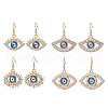 4Pairs 304 Stainless Steel & Alloy Dangle Earrings EJEW-JE06324-2