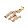 Mother's Day Ion Plating(IP) 304 Stainless Steel Pendants STAS-U002-02G-2