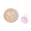 Dyed Natural Selenite Copper Wire Wrapped Round Pendants PALLOY-JF03770-02-2