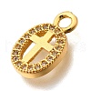Brass Micro Pave Cubic Zirconia Pendants KK-D385-03G-2